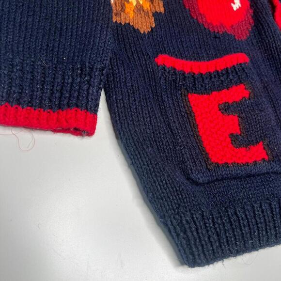 VTG 1993 The Eagle’s Eye Homecoming Cardigan Sweater M Cheerleader School Theme - Picture 3 of 12